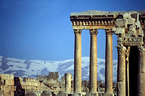 Roman structures at pre-Roman site of Baalbek
