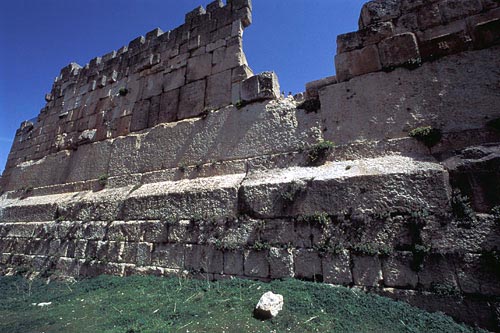 Massive foundation stones of Baalbek.